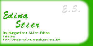 edina stier business card